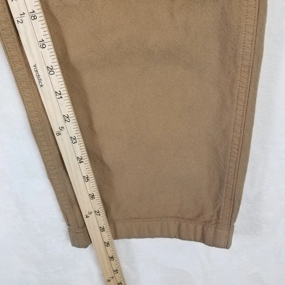 Uniqlo Utility Pants Mens XL Brown Double Knee Carpenter Workwear‎ Canvas